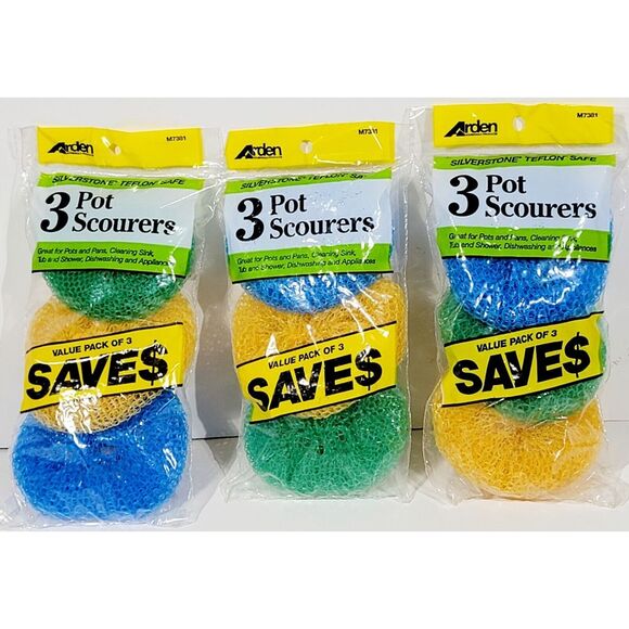 New - Kitchen Dish Pot Pan Plastic Mesh Scouring Washing Cleaning Scrubber - Picture 1 of 9